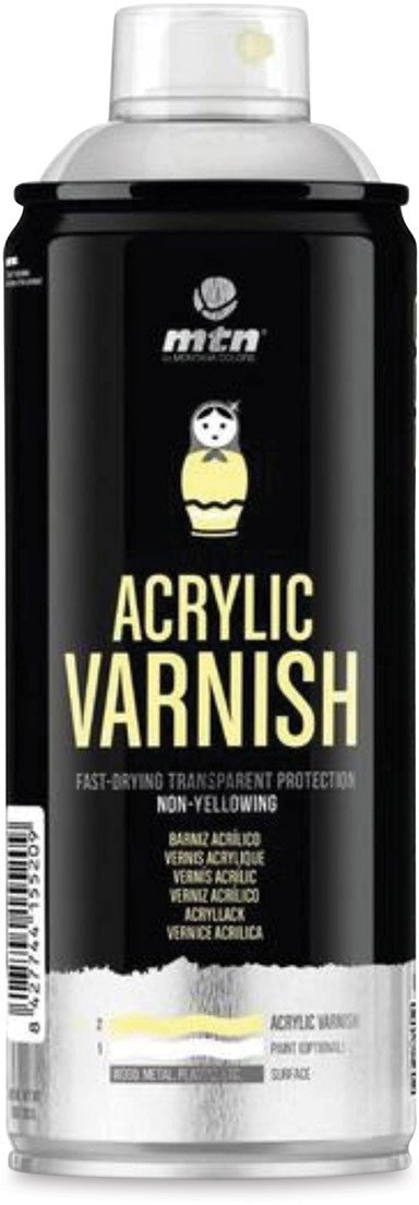 Llak akrilik spërkatës MTN Pro, gloss, 400 ml, transparent