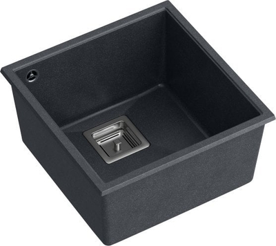 Lavaman kuzhine Quadron DAVID 40 GraniteQ, montim nën banak, black diamond, elemente çeliku