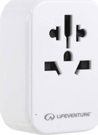 Adaptor udhëtimi Lifeventure Aus China, prizë A C I, 70mm, i bardhë
