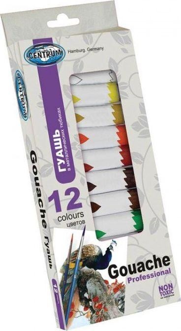 Bojë guaçhe Centrum Professional, 12 ngjyra, 12 ml
