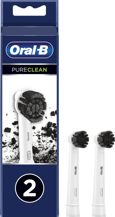 Koka rezervë për furçën elektrike të dhëmbëve Braun Oral B Pure Clean, 2 copa, qime me karbon aktiv