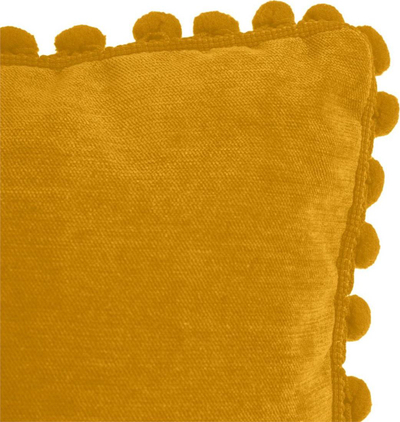 Jastëk dekorativ Atmosphera Yellow Pompons, 40x40 cm, e verdhë