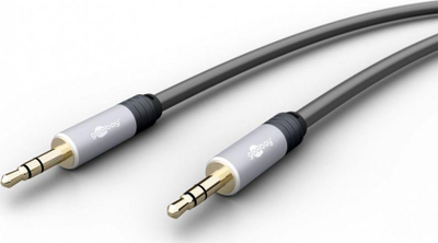 Kabllo audio Goobay Minijack, 1.5 m, 3.5 mm stereo, e zezë