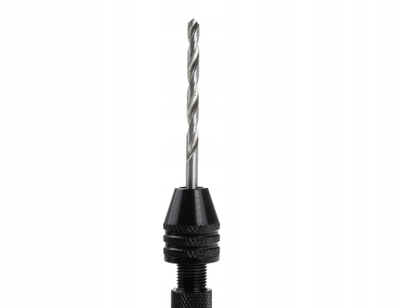 Trapan dorë mini Geko me set 25 copë bita HSS, 0.5-3.0 mm, i zi