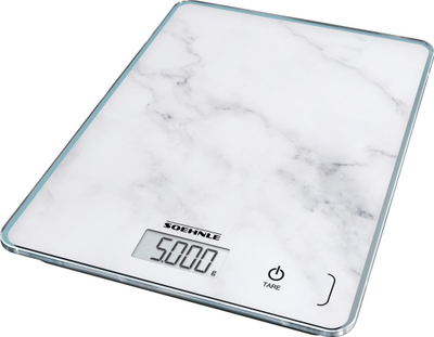 Peshore kuzhine Soehnle Page Compact 300, 5 kg, me ekran LCD, me ngjyrë mermeri