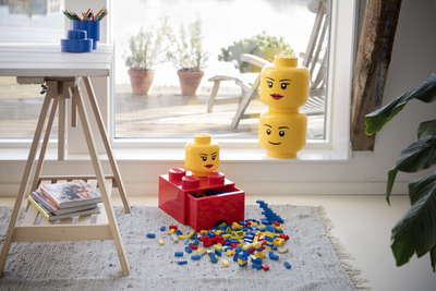 Kuti ruajtje LEGO Head - silly (S)