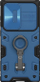 Këllëf telefoni Nillkin CamShield Armor Pro për Samsung Galaxy S23 Ultra, mbrojtje kamere, unazë mbajtëse që rrotullohet 360°, blu me të zezë