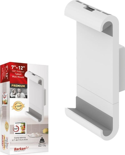 Mbajtëse muri për tablet T50, 7-12", rrotullim 360°, e bardhë