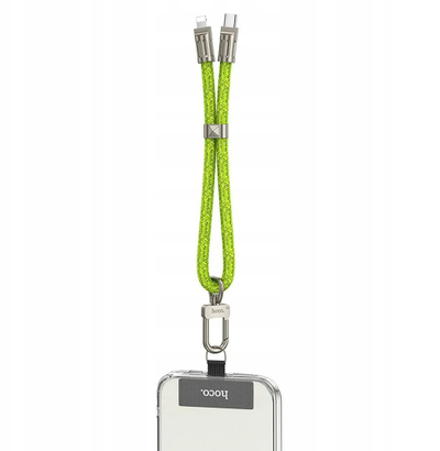 Kабел врвка Type C во Lightning Hoco GH5, PD 20W, 0.22m, зелена