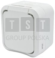 Prizë sipërfaqësore Aqua Pro 60224, IP55, me tokëzim, e bardhë