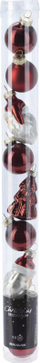 Set dekorativ për Vitin e Ri, 9 copë, forma të ndryshme, burgundy