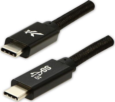 Кабел USB C во USB C Logo, 1 m, 100W, црн