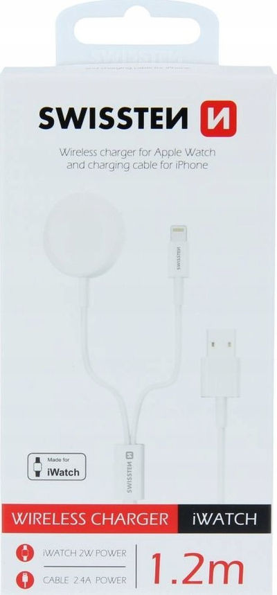 Кабел за полнење Swissten USB C, 1.2m, Power Delivery, бел