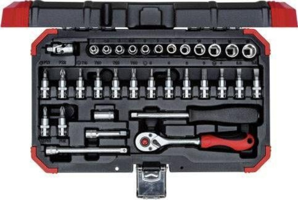 Set veglash Gedore Red R49003033, 33 pjesë, kuti plastike, gri