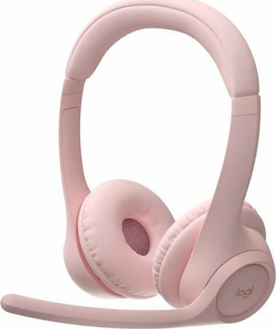 Kufje wireless Logitech Zone 300, Bluetooth, me mikrofon që heq zhurmat, ngjyrë rozë