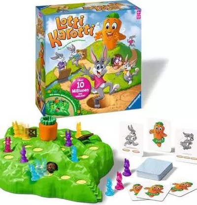 Loja tavoline Ravensburger Lotti Karotti 22343, për kalamaj 4+, 2 deri 4 lojtarë, shumëngjyrëshe