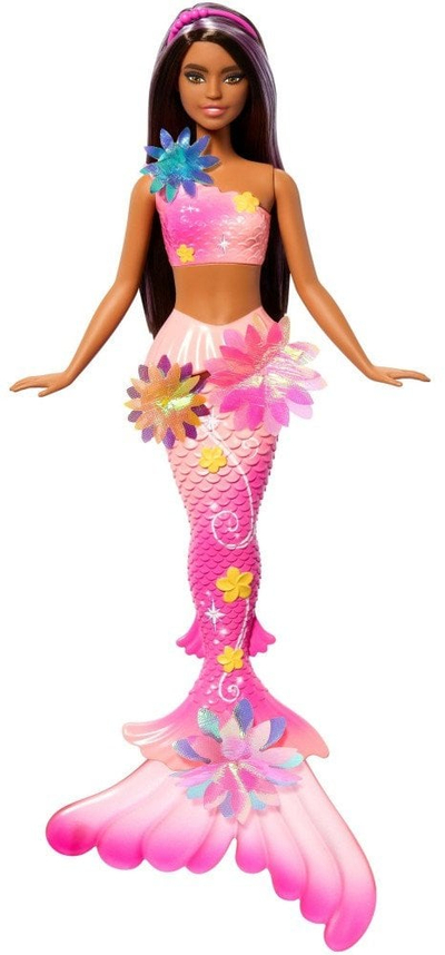 Kukull sirenë Mattel Barbie Mermaid, efekt magjik me lule, bionde