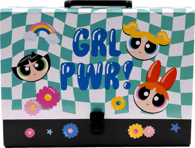 Valixhe e vogël Beniamin Powerpuff Girls, format A4, me dorezë, shumëngjyrëshe