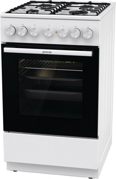 Shporet Gorenje GK5B41WH, 4 djegës, furre elektrike, i bardhë
