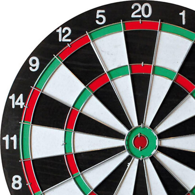 Set shenjestre darts SISAL Dartboard, 36 cm, 6 shigjeta metalike, shumëngjyrëshe