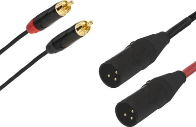 Аудио кабел SSQ RCAXM2, RCA во XLR, 2 m, црн