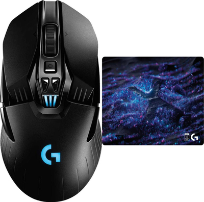 Set maus për lojëra Logitech G903 Lightspeed + G640 SE, pa kabëll, HERO 25K, i zi