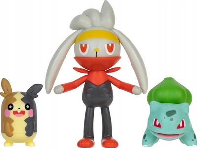 Set figura lojë Pokémon Battle, Morpeko Bulbasaur Raboot, 5 cm edhe 8 cm, shumëngjyrësh