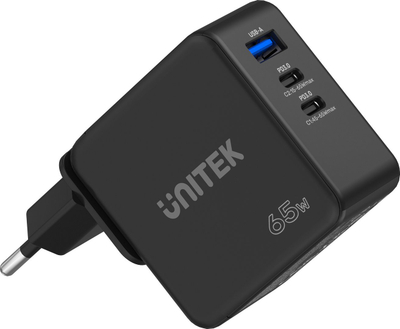 Karikues Unitek P1117B, 65W GaN, 1x USB A 2x USB C, i zi