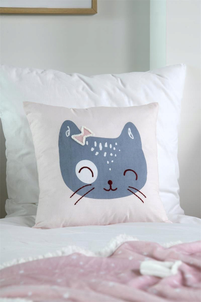 Декоративна перница S-F Zoeline Souris C0C316002, 40x40 cm, памук, розова