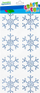 Ngjitëse dekorative Craft with Fun Crystal Snowflakes, vetë-ngjitëse, forma borëflake, shumëngjyrëshe