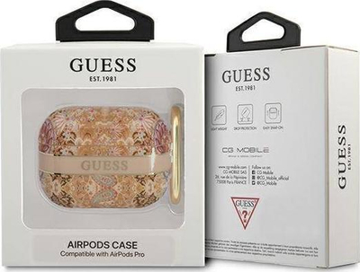Mbulesë Guess për AirPods Pro, kopertinë mbrojtëse, ngjyrë flori