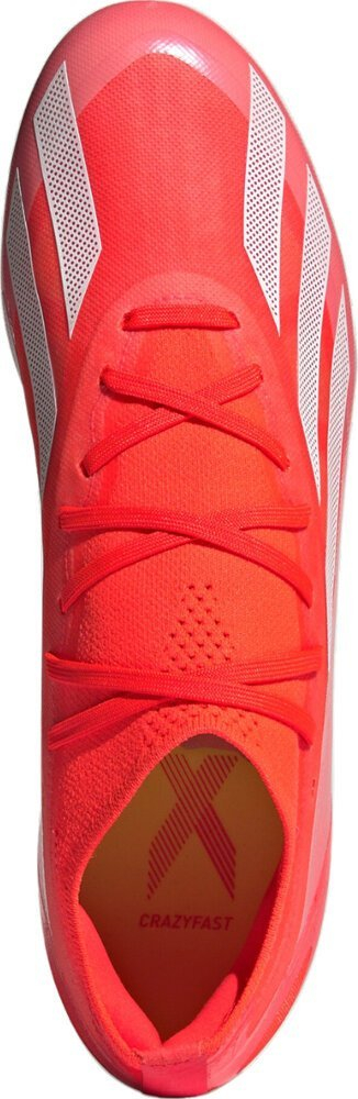 Këpucë futbolli Adidas X Crazyfast Pro FG IG0600, për fusha me bar të thatë, për burra, të kuqe