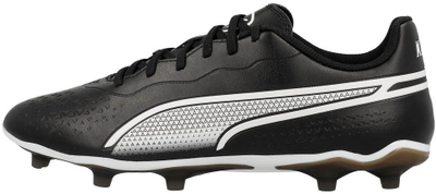 Këpucë futbolli Puma King Match FG AG M 107570-01, lëkurë, për bar sintetik, të zeza