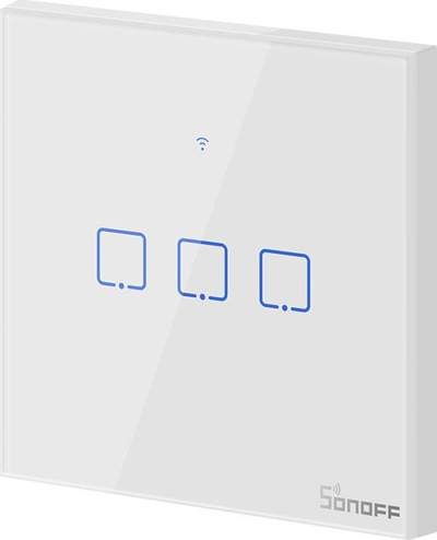 Çelës i zgjuar Sonoff T0EU3C, Wi‑Fi, 3 butona, i bardhë