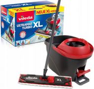 Mop me kovë Vileda Ultramax Turbo XL, 42cm, rrotullues, e kuqe