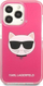 Maskë telefoni Karl Lagerfeld Choupette Head, për iPhone 13 Pro Max 6.7", TPE, rozë e fortë
