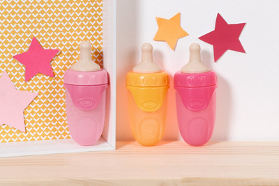 Biberon lodër Baby Born Bottle, për kukulla 43 cm, me kapak, shumëngjyrësh