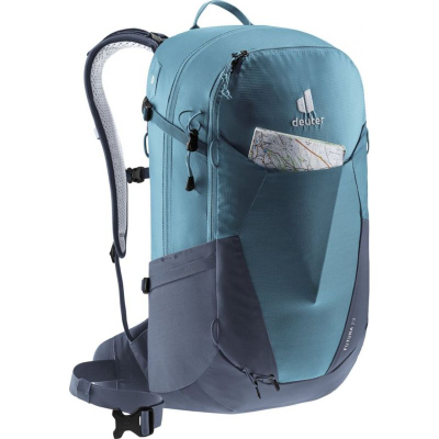 Çantë shpine Deuter Futura 23 për hiking, 23L, me sistem ajrimi, blu me gri