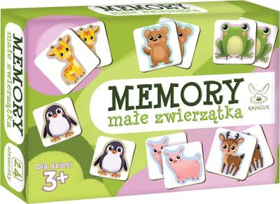Loja memorie Kangaroo Memory Little Animals, 24 elemente, për fëmijë 3+