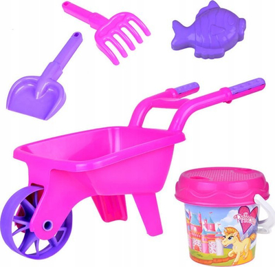 Set lodrash me rërë Dede, me karrocë, plastikë, shumëngjyrësh