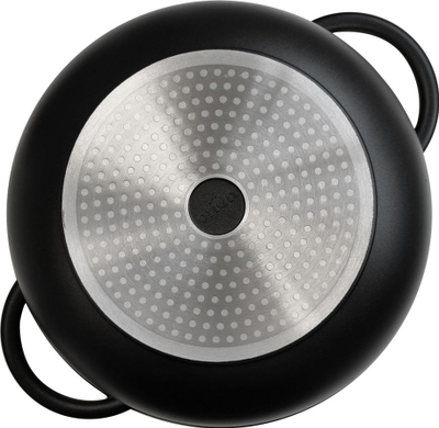 Tigan wok Pfluon Granite, i përshtatshëm për të gjitha sobat, i sigurt për enëlarëse, gri