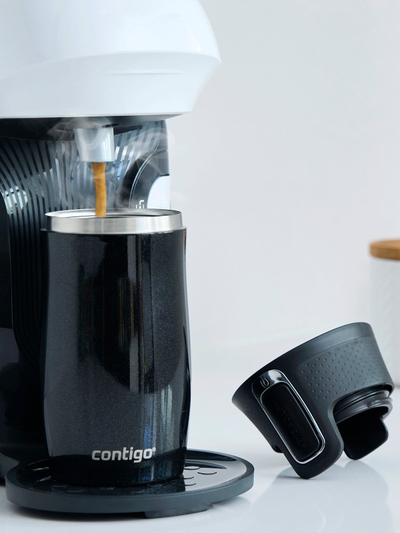 Gotë termike Contigo West Loop Auto-Seal Mini, 295ml, çelik inox, e zezë