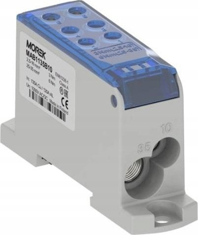 Bllok shpërndarjeje MOREK OJL135A MAB1135B1, 135A, 1000V, i kaltër
