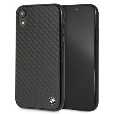 Mbrojtëse telefoni BMW Signature Carbon për iPhone XR, fiber karboni, 6.1", e zezë