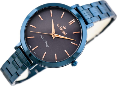 Orë dore G. Rossi 11389B-6F3, kuarc, WR30, blu vjollcë