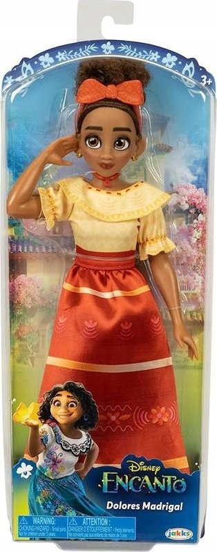 Kukull Disney Encanto Dolores Madrigal, 28 cm, me aksesorë, e kuqe