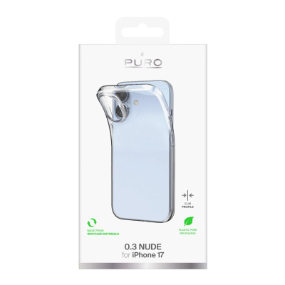 Kllëf telefoni Puro PUIPC176303NUDETR për iPhone 17, silikon, transparent