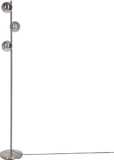 Lampë dyshemeje RAMIS Metal, 3 kupola, metalike, argjendi