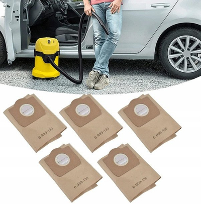 Qese letre filtruese për fshesë me korrent Karcher WD3, set 5 copë, për pastrim thatë