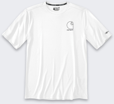 Блуза Carhartt Force Sun Defender Relaxed Fit, UPF 40+, полиестер, бела, M